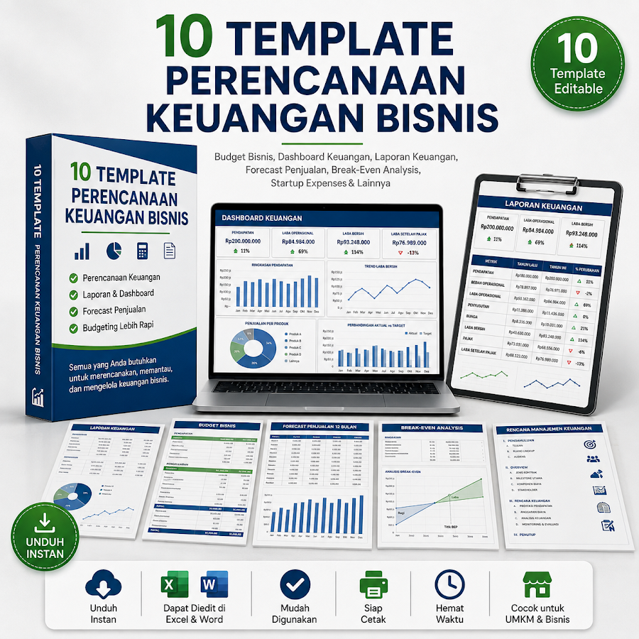 10 Template Perencanaan Keuangan Bisnis