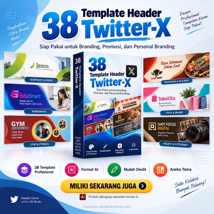 38 Template Header Twitter-X with Ai