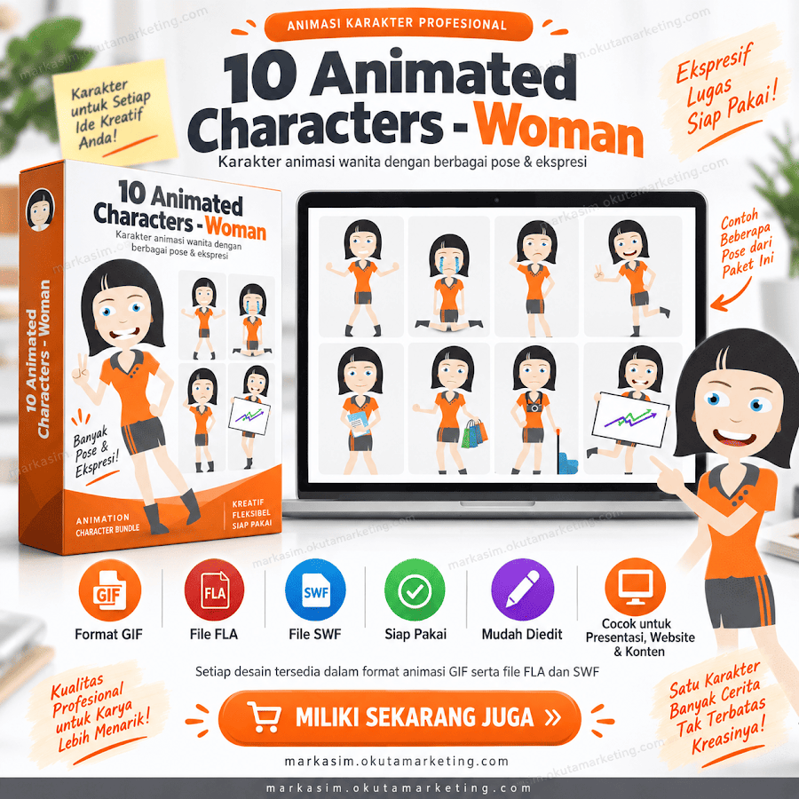 10 Animated Characters - Woman