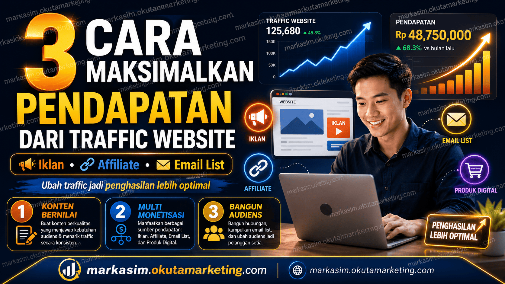 3 Cara Memaksimalkan Pendapatan dari Traffic Website